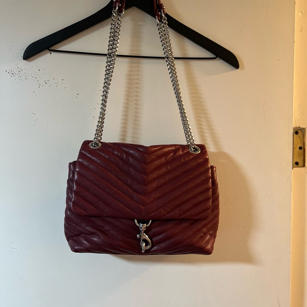 Rebecca Minkoff Burgundy Quilted Crossbody Bag
